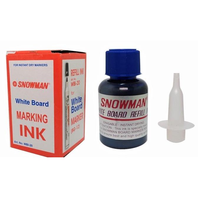 Snowman Refill Ink Isi Tinta Spidol Whiteboard Biru [1 Pack] Co