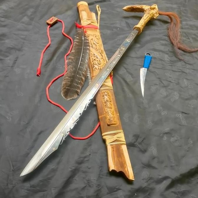 Mandau Ukir Etnik Jumbo Tipe 031 Asli Kalimantan Co