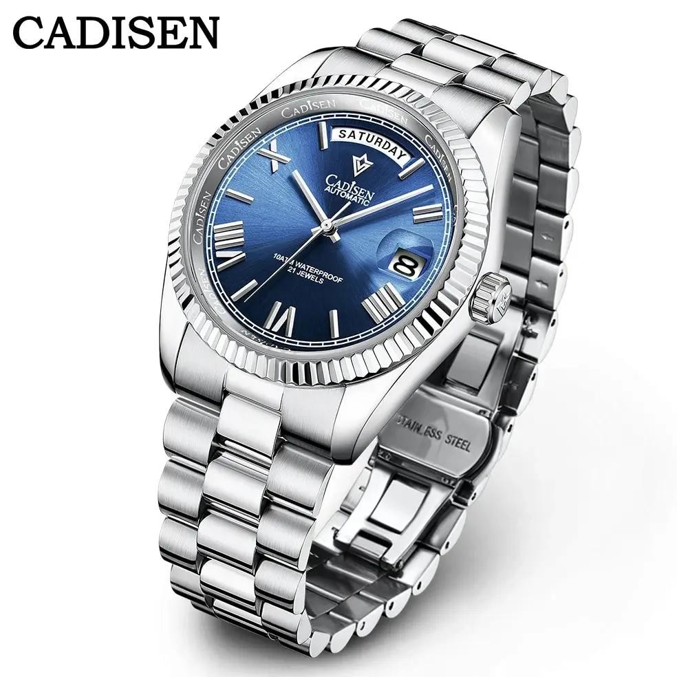 CADISEN Automatic Watch Men Mechanical Watch 40mm Meteorite Surface Stainless Steel Sapphire Japan M