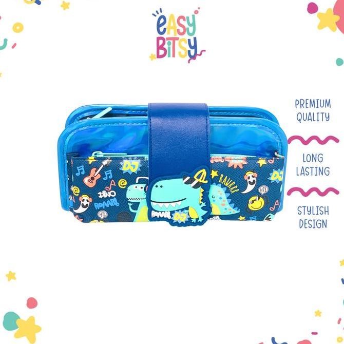 

Easybitsy Tempat Pensil 3 Lipat Pensil Case Anak Laki-Laki Tk-Sd Dino, Astronot, Soccer- Woody Co