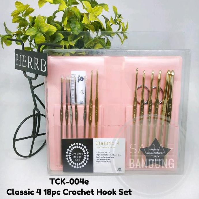 Tulip Classic 4 Crochet Hooks Set / Hakpen - Jarum Rajut Tulip Co