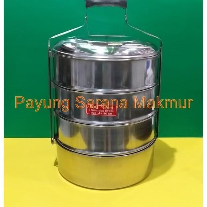 Rantang Stainless Daichi 28 Cm Susun 4 / Tenong 28 Cm / Rantang Jumbo Co