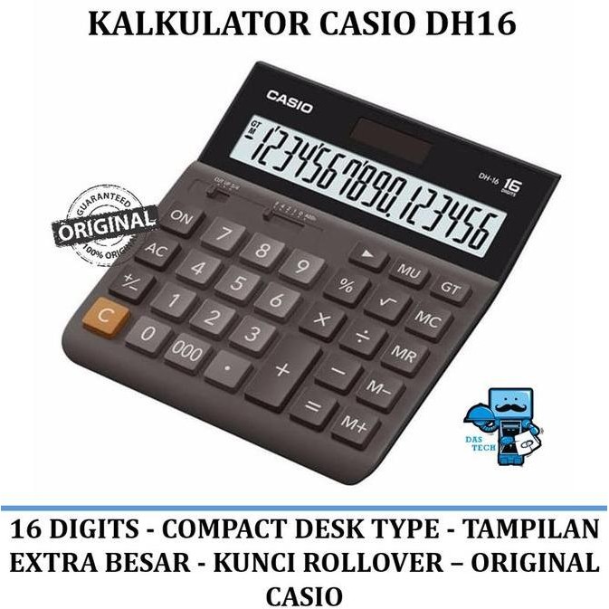 

Kalkulator Casio Dh16 / Kalkulator Casio Desktop 16 Digit - Original Co