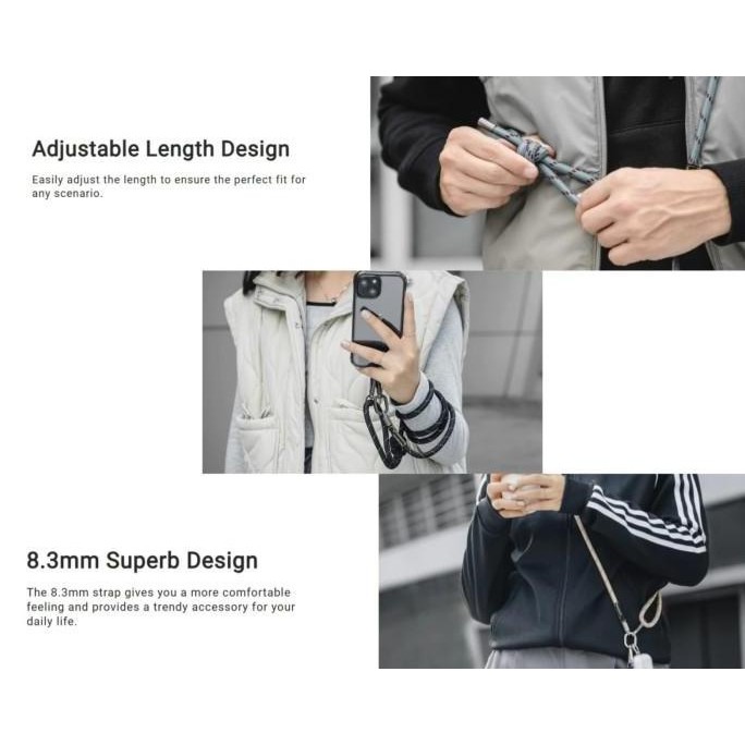 

Strap Mageasy Rope Strap Card Lanyard Universal Adjustable Length Co