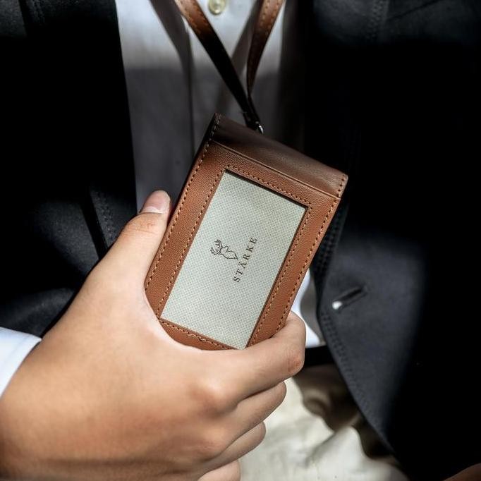 

Id Card Kulit Kancing Lanyard Kulit Asli Kancing Hustle Hog Iii Tan Co