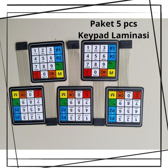 

Paket 5 Pcs Keypad Pom Mini Digital Model Custom Stiker Laminasi Mesin Computer Kualitas Terbaik Harga Termurah