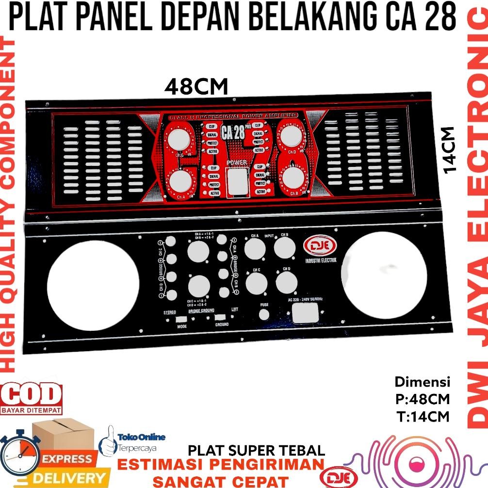 Panel CA28 Premium (1Set) Plat Cover Ca 28 Box Panel Depan Belakang Power Amplifier