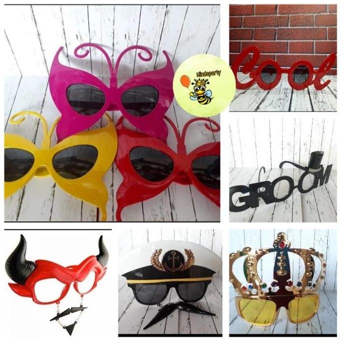 New Aksesoris Foto /Kacamata Lucu Properti Photobooth Murah
