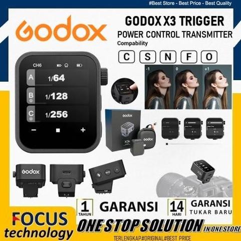 TERLARIS - Godox X3 Touchscreen TTL Wireless Flash Trigger / Godox X3 S / Godox X3 F / Godox X3 C / 