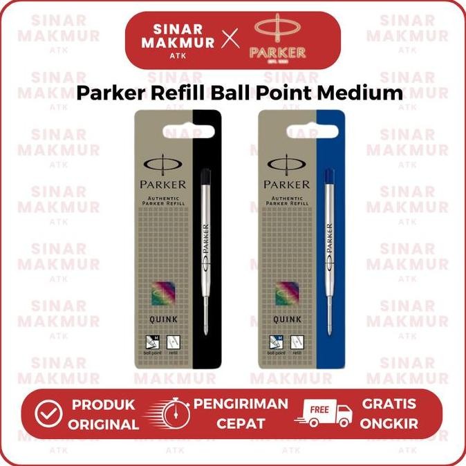 

TERBARU! Refill Ball Point/Sign Pen Hitam/Biru M/Medium Blister Parker (Pcs)