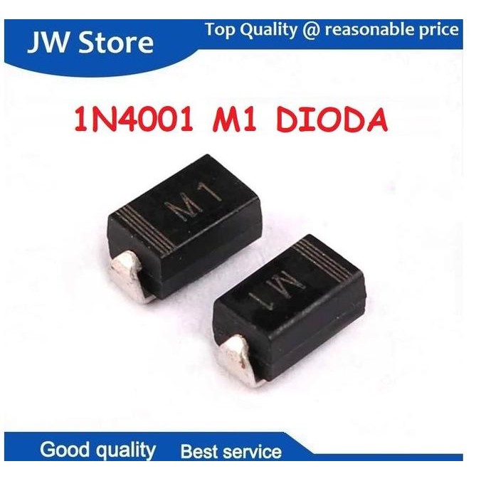 Diskon 1N4001 M1 1N 4001 DIODA SMD jwel33 dijamin