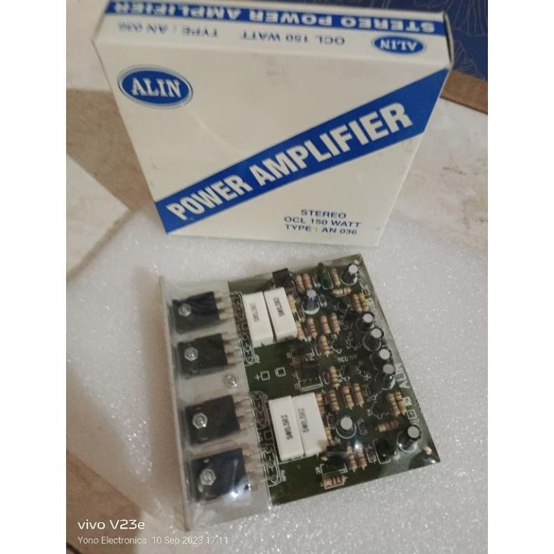 Kit power amplifier stereo ocl 150 watt Alin 036 Tip 3055 + Tip 2955