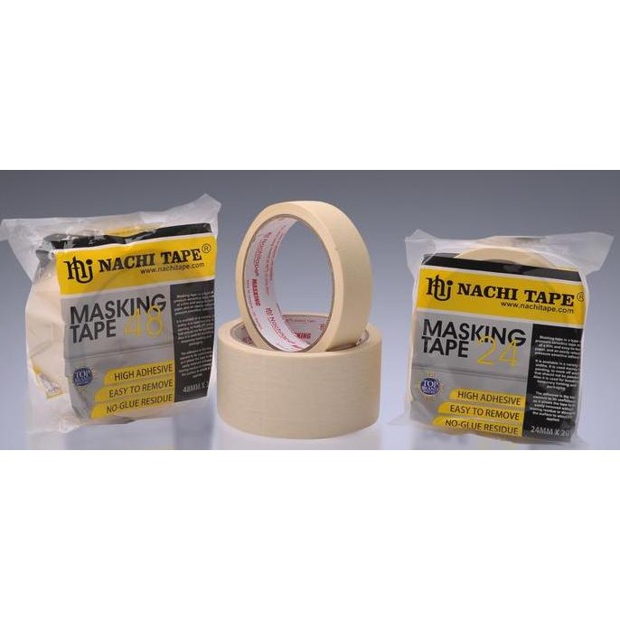 

(Dus) Nachi Masking Tape Lakban Kertas Cream 48 mm x 20 Yard TM