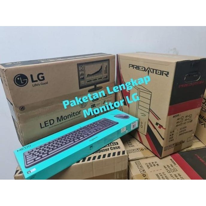 Pc Komputer Lengkap Baru Core I3 + Monitor Led 19Inch + Keyboard Dan Mouse New Stok