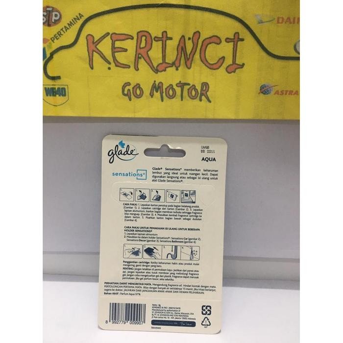 (Allthebest) PARFUM MOBIL GLADE SENSATIONS AQUA REFILL - PEWANGI MOBIL GLADE
