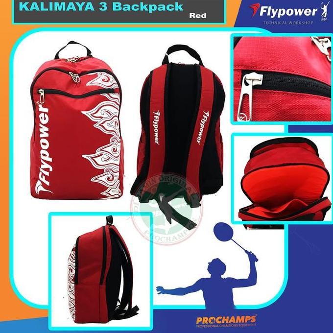 Flypower Kalimaya 3 Tas Ransel / Backpack Badminton Original Terlaris