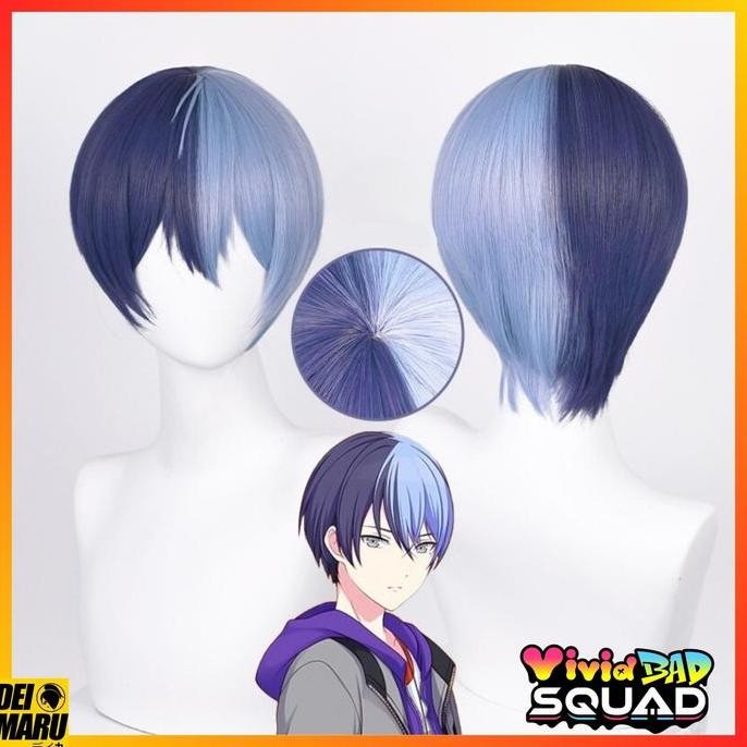 Wig Cosplay Project Sekai Aoyagi Toya Vivid Bad Squad Rambut Palsu