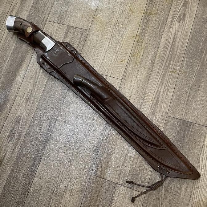 Golok Pisau Sembelih Jagal Super Tajam Seset Sisit 1 Set Baja Per 40cm