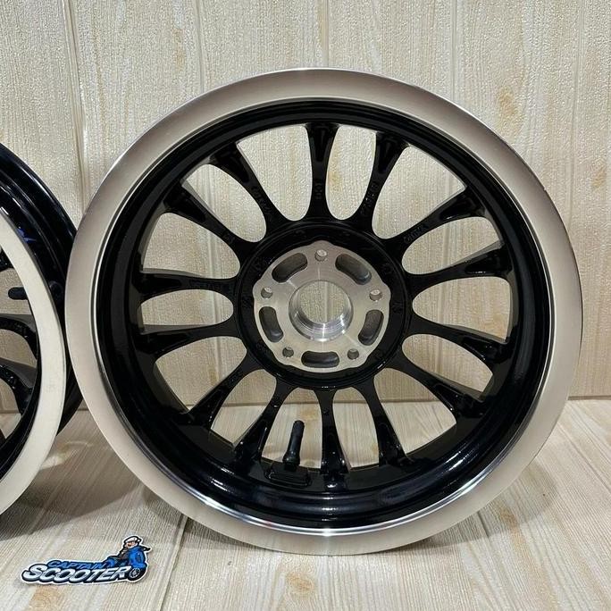 Velg Ori Original Vespa Sprint Euro Black Polish Primavera LX S R12