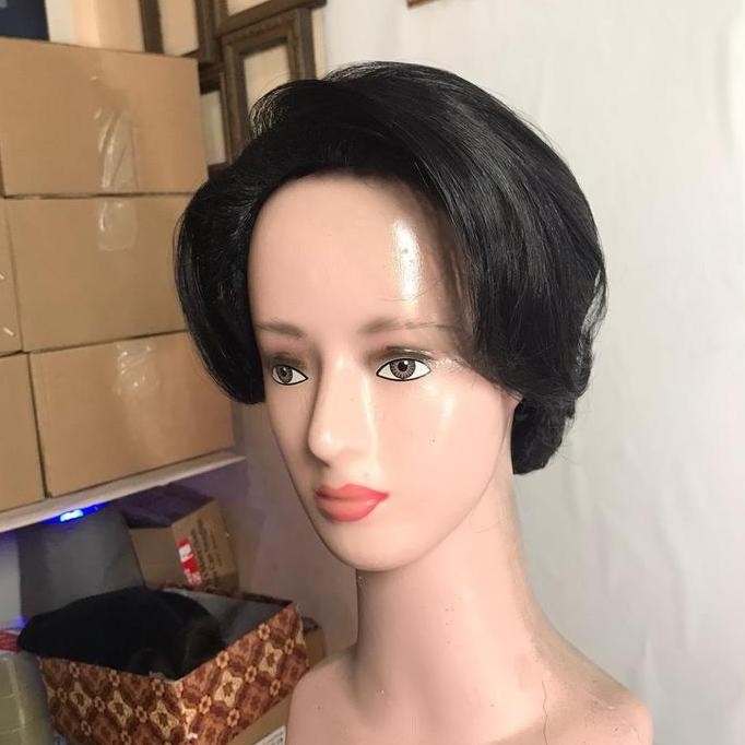 Wig sanggul full satu kepala model catalna