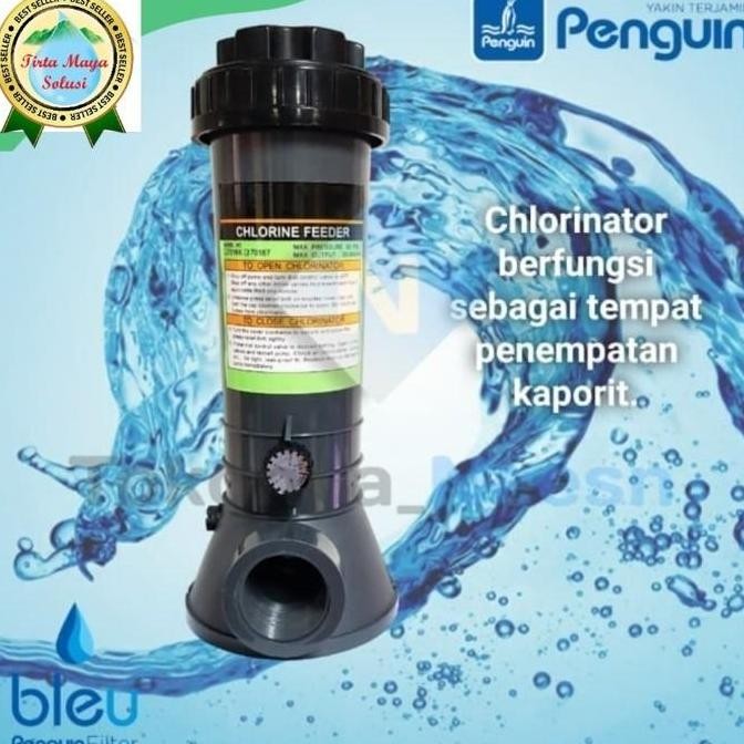 klorinator filter air otomatis penguin . chlorinator kaporit otomatis