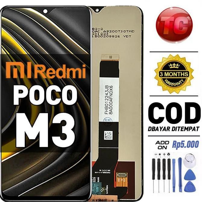 TERLARIS - Original Lcd Redmi POCO M3 fullset ori asli Layar hp touchscreen Sentuh Versi Tinggi COD