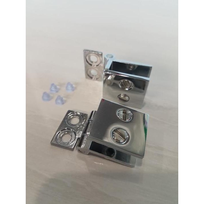 Engsel Jepit KACA ke KAYU / Engsel Kaca Pintu Kaca Lemari Etalase