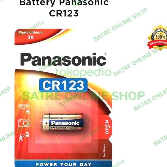 PANASONIC CR123 CR123A 3V LITHIUM BATERAI BATRE CR123 3V PANASONIC 123 murah