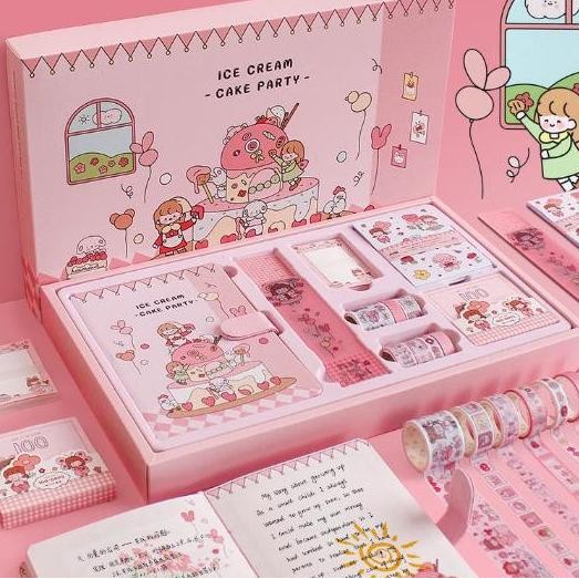 

(187pcs) Journal Kit Set Gift Box / Paket Set Agenda / NotebookImut