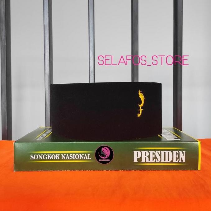 baru  PECI SONGKOK KOPIAH HITAM PRIA LOGO KUJANG PECI PRIA MODEL TERBARU