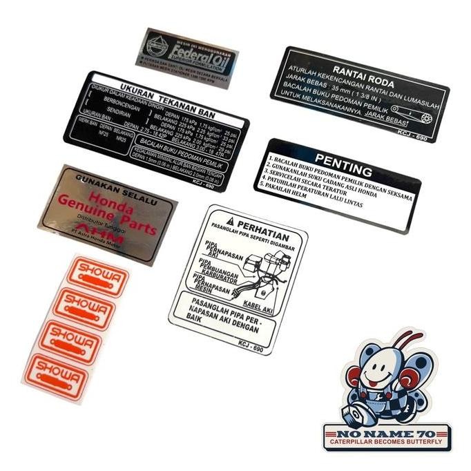 Sticker stiker detail pelengkap honda tiger lawas tilas