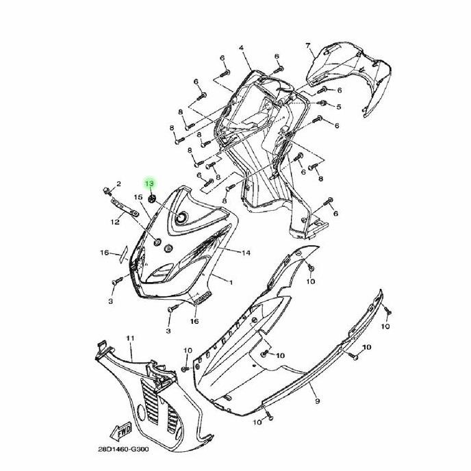 Emblem Tameng Logo Yamaha Untuk Mio Sporty Lama/Smile