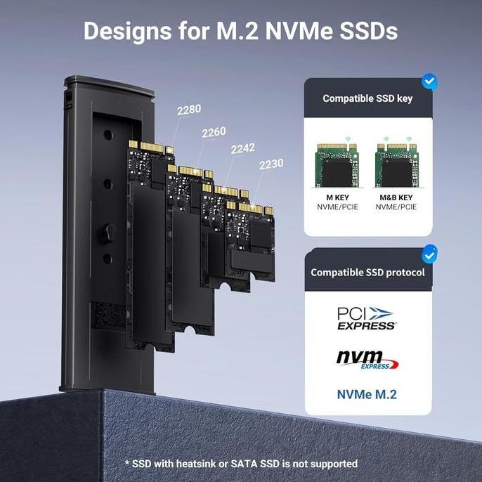 ready UGREEN SSD Enclosure M.2 NVME type C 10Gbps
