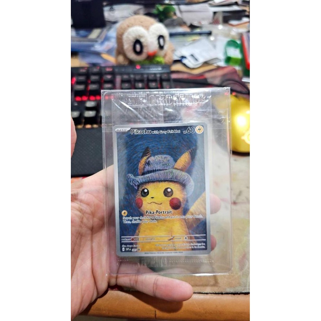 Pikachu With Grey Felt Hat 085 Promo Card Pokemon x Van Gogh Sealed