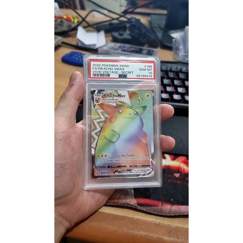 Pokemon Pikachu VMAX Rainbow Rare 188/185 Gem MINT PSA 10