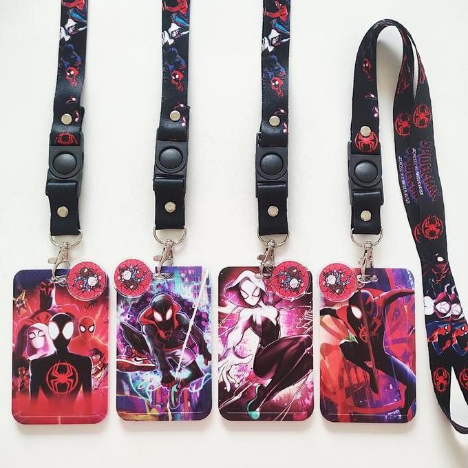 

READY ID Card Holder Name Tag Lanyard / Kalung Kartu Spiderman Spiderverse NEW