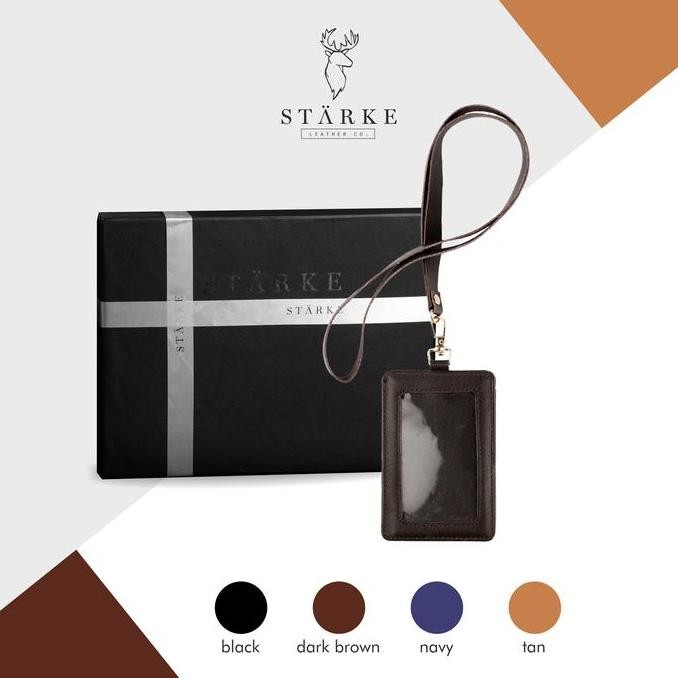 

READY Name Tag Kulit ID Card Holder Kulit Lanyard Kulit Hustle Hog Brown NEW