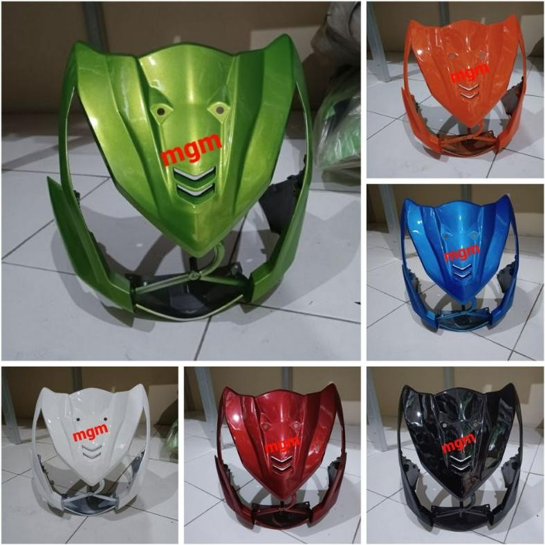 PANEL DEPAN COVER DUDUKAN LAMPU DEPAN BEAT FI 2013 2014 2015 HITAM PUTIH