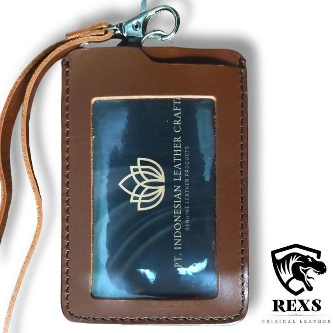 

READY ID Card Kulit Asli / Nametag Bahan Kulit Asli Warna Hitam Dan Coklat NEW