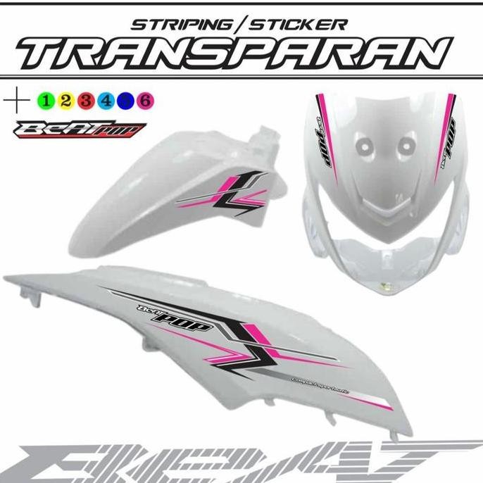 STRIPING MOTOR STIKER BEAT POP TRANSFARAN MOTOR BEAT POP STIKER MOTIF TERBARU KEREN STICKER