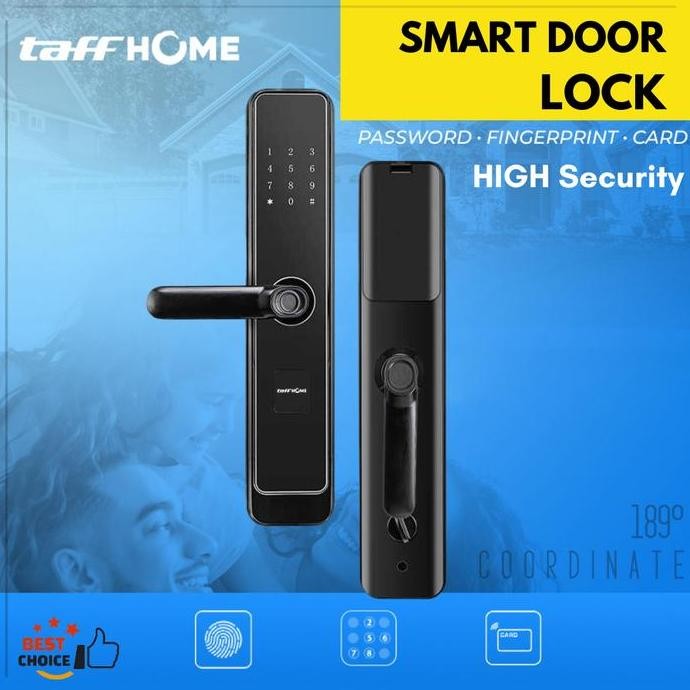 Smart Door Lock Fingerprint Pintu Card Otomatis Kunci Pintu Alarm