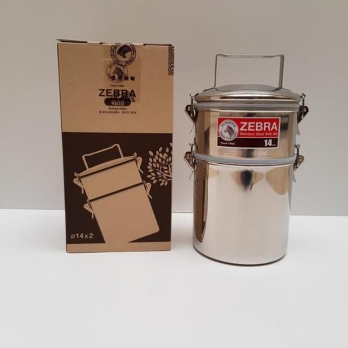 Rantang Zebra Stainless Steel 14Cm Smart Lock Jumbo Susun 2 150255