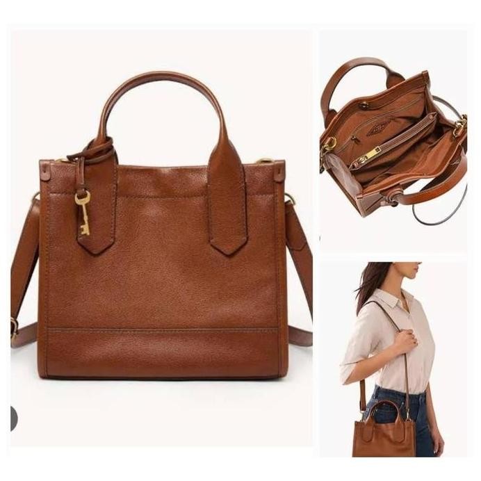 baru Tas Fos Kyler Satchel Brown - New with tag