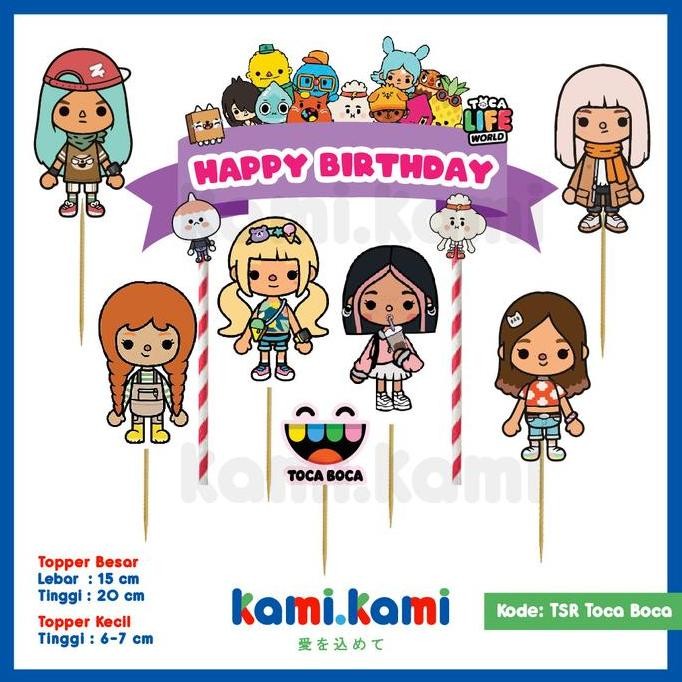 Cake Topper Set Toca Boca / Toca Life