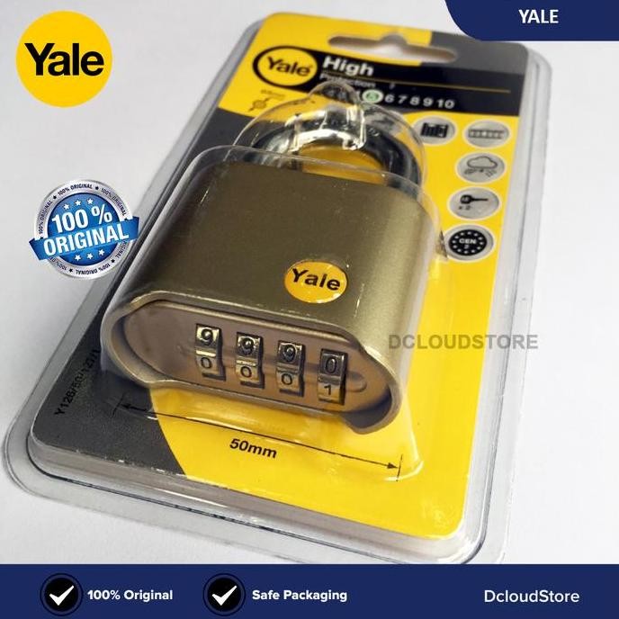 Gembok 50Mm Yale Kode Angka Kunci Kombinasi 50 Mm Original