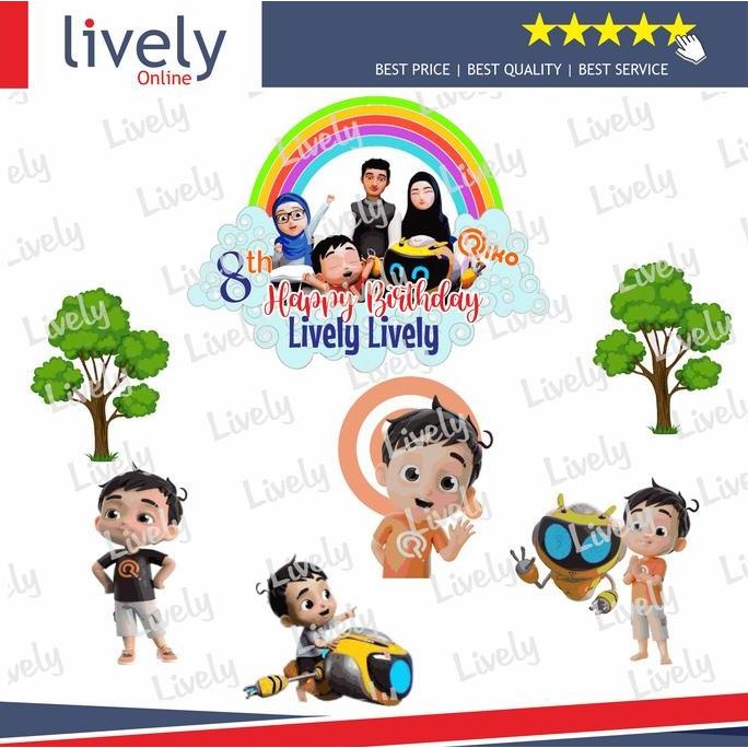 CUSTOM NAMA HIASAN KUE ULANG TAHUN KARAKTER TOPPER  RIKO THE SERIES CAKE TOPPER HAPPY BIRTHDAY