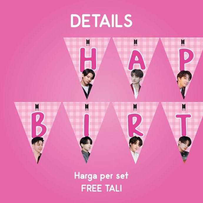 TOPPER KUE JUNGKOOK HIASAN HAPPY BIRTHDAY HBD BTS DEKORASI KUE TART UL