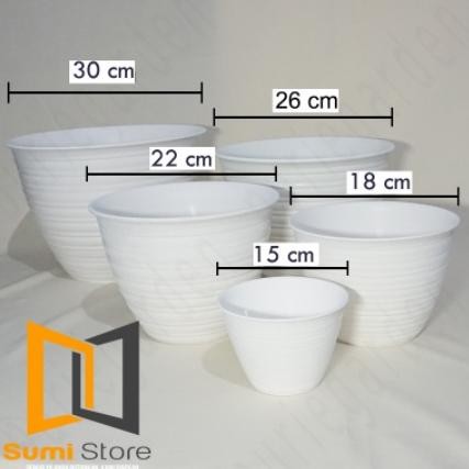 Pot Tawon 30 Guci Putih/ Pot Tulip 30/ Pot Motif Ulir 30 Cm Harga Grosir Murah Se Indonesia Trending