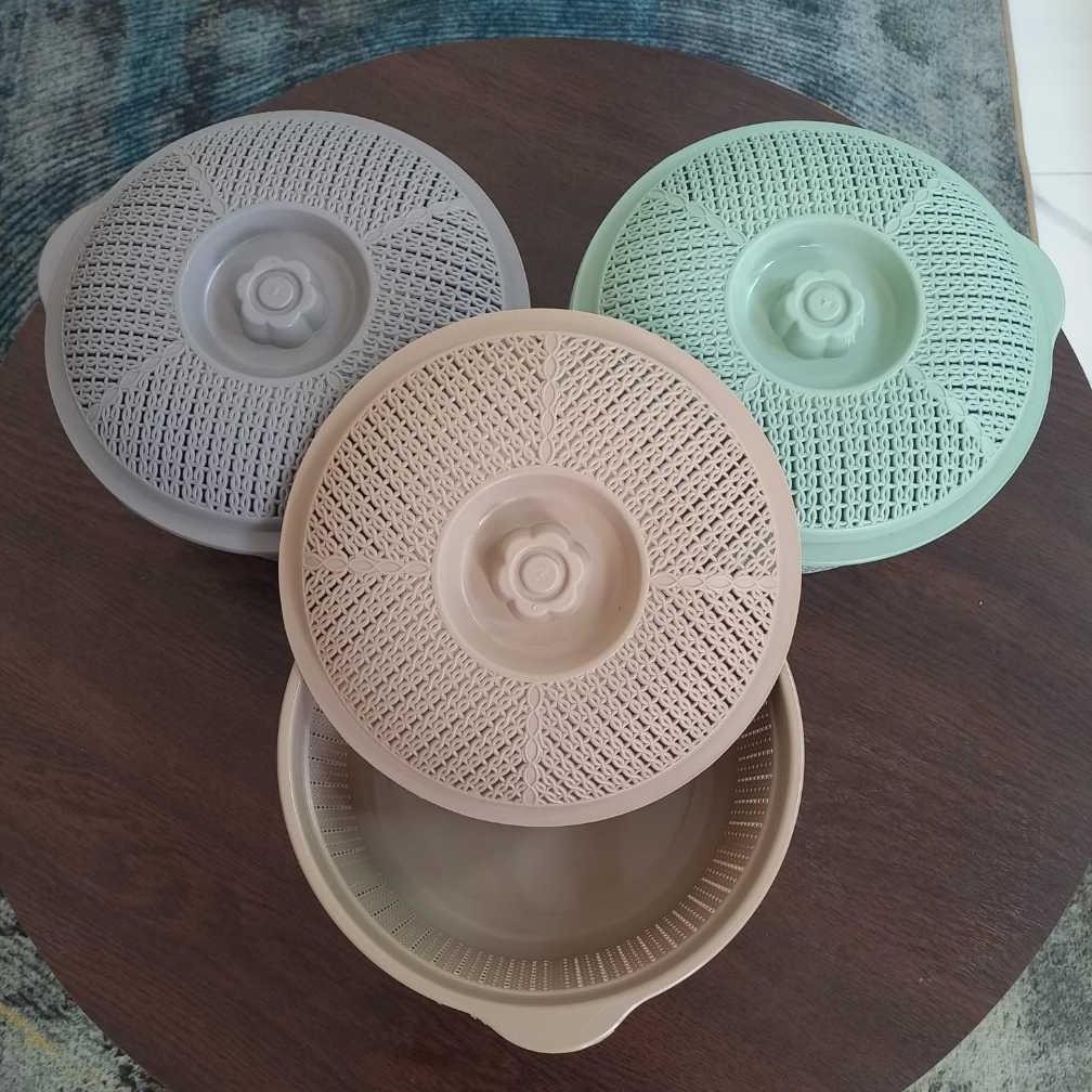 Wakul Plastik Jati Mono 10 Serbaguna/ Wakul Bulat Souvernir/ Keranjang Serbaguna Hajatan/ Wakul Haja