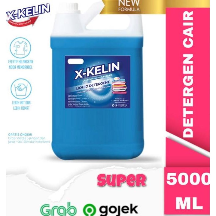 Deterjen Laundry Liquid SUPER WANGI X-KELIN 5 liter